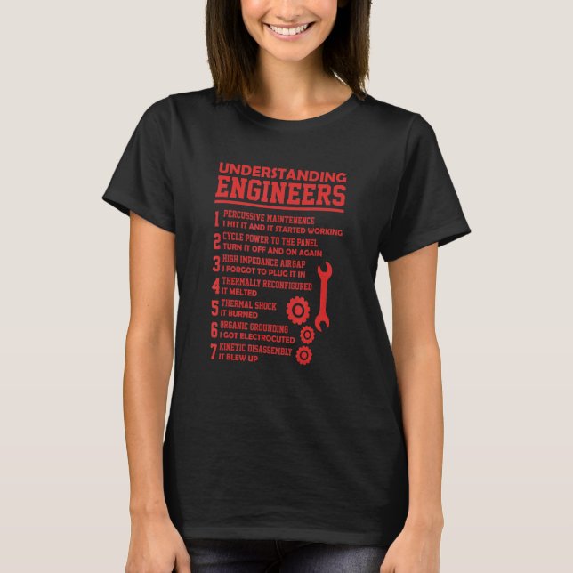 Sarkastic Engineering Understanding Ingenjör T Shirt (Framsida)