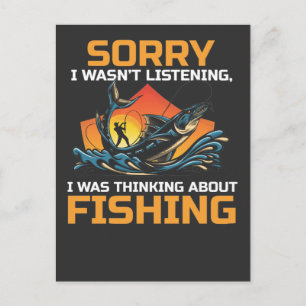 Sarkastic Fisherman Friend Humor Fish Älskare Vykort