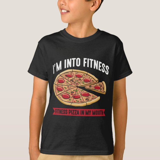 Sarkastic Fitness Pizza Workout Gym Funny Foodie T Shirt (Framsida)