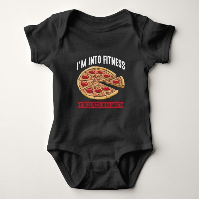 Sarkastic Fitness Pizza Workout Gym Funny Foodie T Shirt (Framsida)