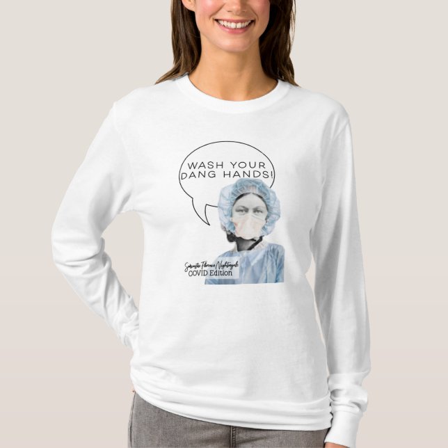 Sarkastic Florence Nightingale COVID-upplagningssk T Shirt (Framsida)