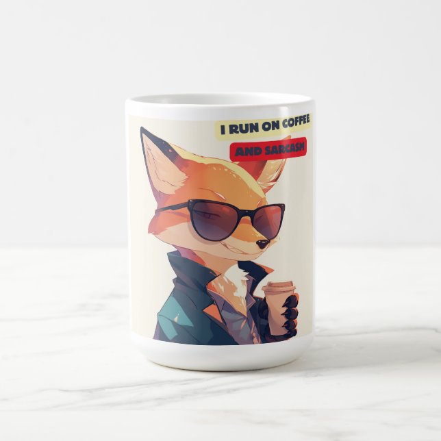 Sarkastic Fox Coffee Mugg - Coffee & Attitude (Center)