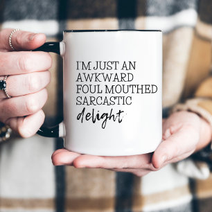 Sarkastic Funny Handskriftlig, fetstil, typografi Två-Tonad Mugg