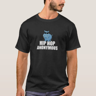 Sarkastic Funny Hip hop Anonymous Hippo Puns Illus T Shirt