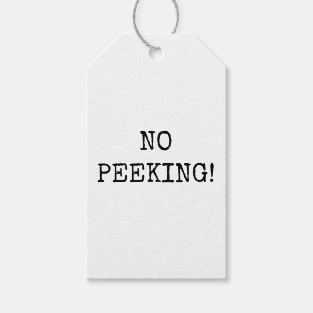 Sarkastic Gift-Märkre, roligt, ingen peeking-etike Presentetikett (Framsidan)