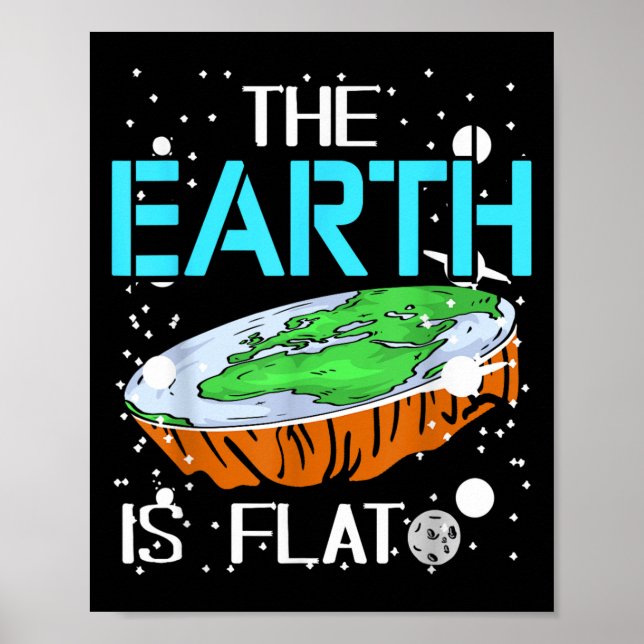 Sarkastic Globe Skeptic Joke for Galaxy Fläkt Poster (Framsidan)