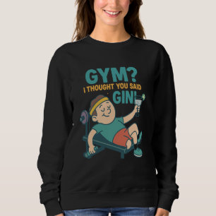 Sarkastic Gym Quotes Gym eller Gin Humor Design T Shirt