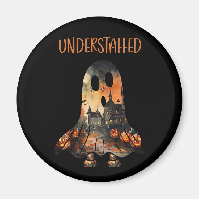 Sarkastic Halloween Underbemed Ghost Magnet (Framsidan)