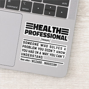 Sarkastic Health Professionell Noun Definition Coo Klistermärken