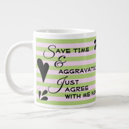 Sarkastic Humor Typography over Rand Jumbo Mugg