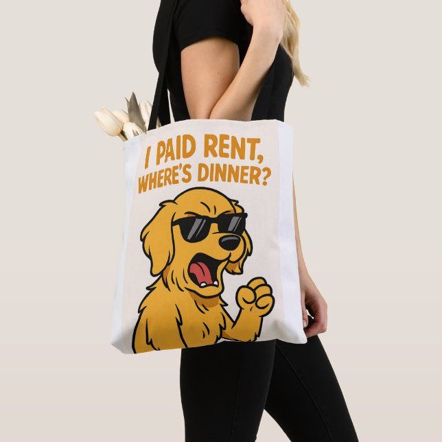 Sarkastic Hund Quote bag Tygkasse (Närbild)