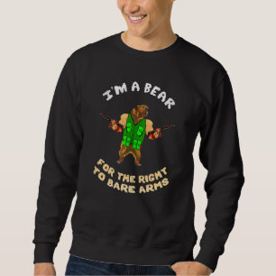 Sarkastic Im A Bear for Gun Högers 2nd ändring B Lång Ärmad Tröja