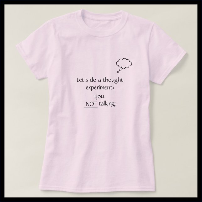 Sarkastic, ingen pratking T-Shirt (Bookmark my store! https://www.zazzle.com/store/capricepetit)