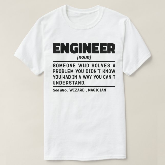 Sarkastic ingenjör Noun Make Pappa T Shirt (Design framsida)