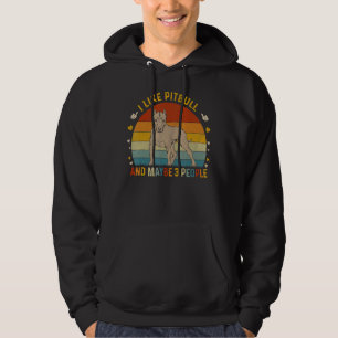 Sarkastic jag gillar Pitbull och kanske 3 personer Hoodie