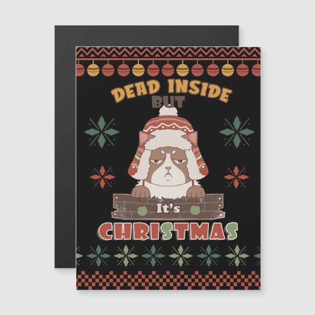 Sarkastic jul-Hund - Ugly Sweater Inspired (Fram/baksida)