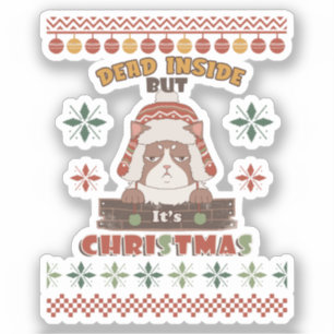 Sarkastic jul-Hund - Ugly Sweater Inspired Klistermärken