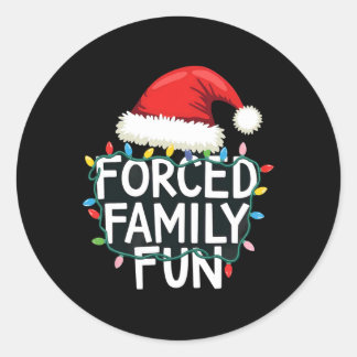 Sarkastic jul Ljus Jultomten Hat Forced Runt Klistermärke