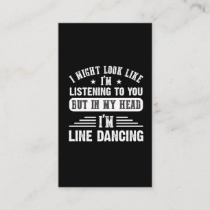 Sarkastic Line Dancing Quote for Line Dancer Visitkort