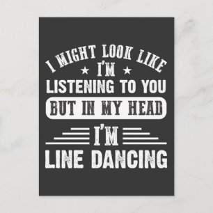 Sarkastic Line Dancing Quote for Line Dancer Vykort