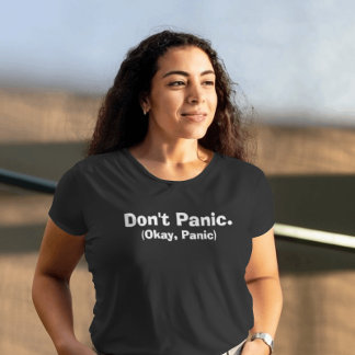 Sarkastic: Panic. (Okej, Panic)' Svart T Shirt