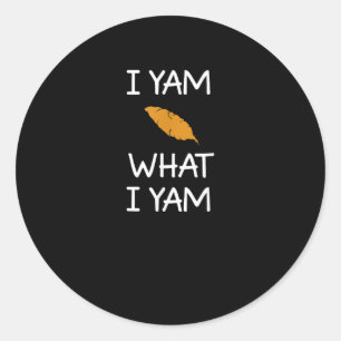 Sarkastic, Pun I Yam What I Yam, Lusny, Joke, Fami Runt Klistermärke