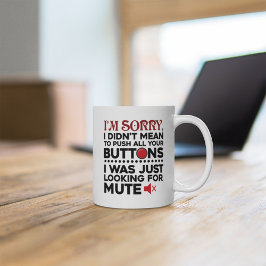Sarkastic Quote Elak inte att trycka på knapparna Kaffemugg