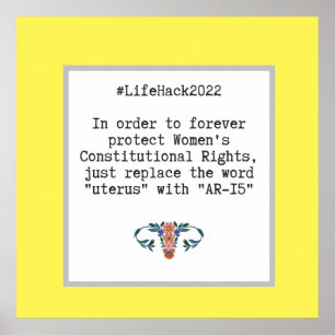 Sarkastic Quote Kvinnors konstitutionella Höger Poster