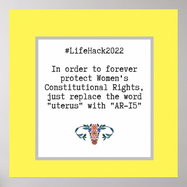 Sarkastic Quote Kvinnors konstitutionella Höger Poster (Framsidan)