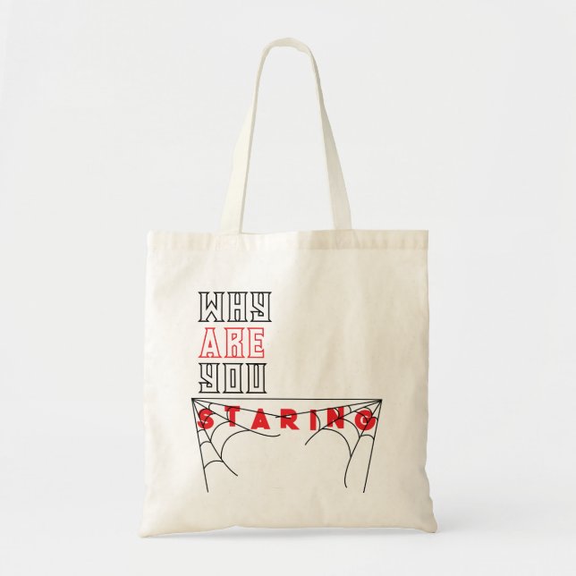 Sarkastic Quote Tote med Spindelnät Design Tygkasse (Framsidan)