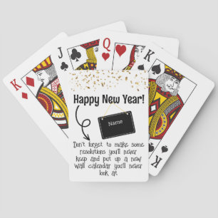 Sarkastic Resolution Funny Gott nytt år Confetti Casinokort