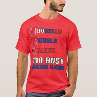 Sarkastic Russian Gym Funny Ryssland Flagga T Shirt