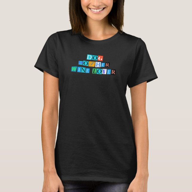 Sarkastic Sayed Rolig hund Mor Vin T Shirt (Framsida)
