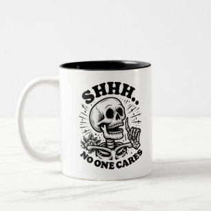 Sarkastic Skeleton Funny Coffee Två-Tonad Mugg