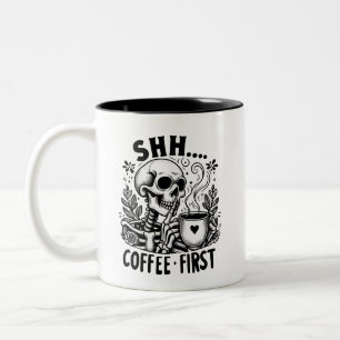 Sarkastic Skeleton Funny Coffee Två-Tonad Mugg