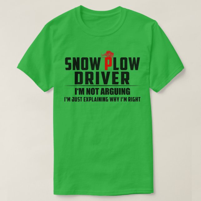 Sarkastic Snö Plow Driver T Shirt (Design framsida)
