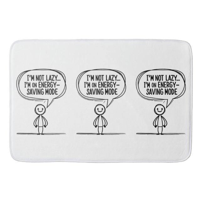 Sarkastic Stick figur Quote - Energisparande Badrumsmatta (Framsidan)