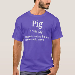 Sarkastic-Superskojet för Gris och Bacon Definitio T Shirt