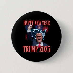 Sarkastic Trump Gott nytt år 2025 47:e presidenten Knapp