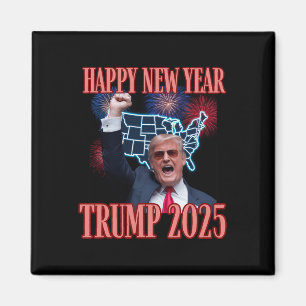 Sarkastic Trump Gott nytt år 2025 47:e presidenten Magnet