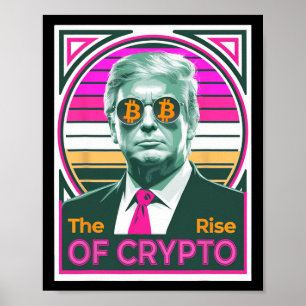 Sarkastic Trump Stiga upp för Crypto Bitcoin Kung  Poster