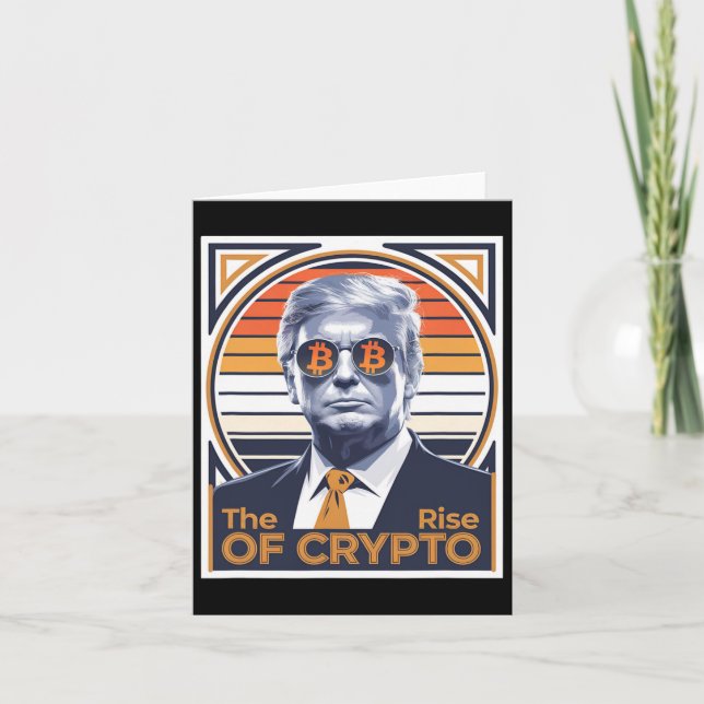Sarkastic Trump Stiga upp för Crypto Bitcoin Miner Kort (Framsida)