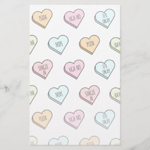 Sarkastic Valentines Candy Heart Mönster Brevpapper