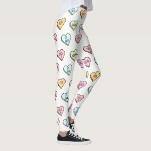Sarkastic Valentines Candy Heart Mönster Leggings