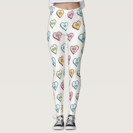 Sarkastic Valentines Candy Heart Mönster Leggings