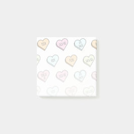 Sarkastic Valentines Candy Heart Mönster Post-it Block