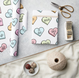 Sarkastic Valentines Candy Heart Mönster Presentpapper