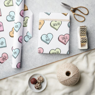 Sarkastic Valentines Candy Heart Mönster Presentpapper