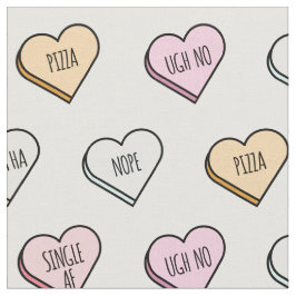 Sarkastic Valentines Candy Heart Mönster Tyg