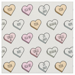 Sarkastic Valentines Candy Heart Mönster Tyg